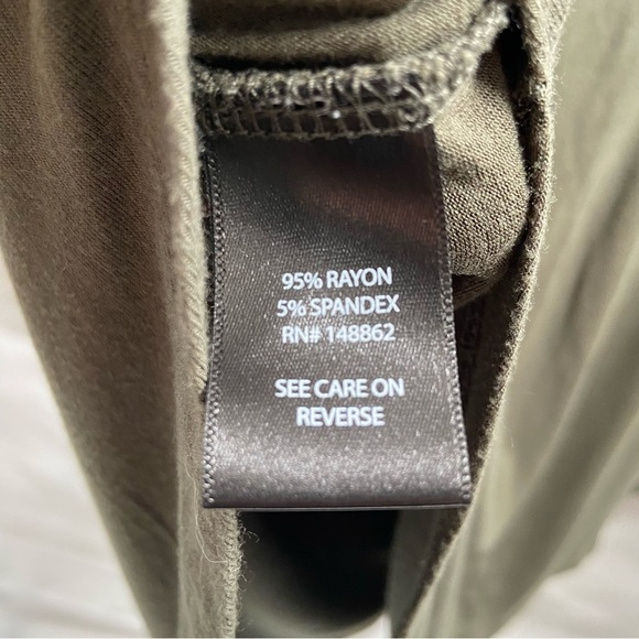 Torrid Stretch Challis Tunic Top Olive Green Size 0 M/L - Picture 6 of 9